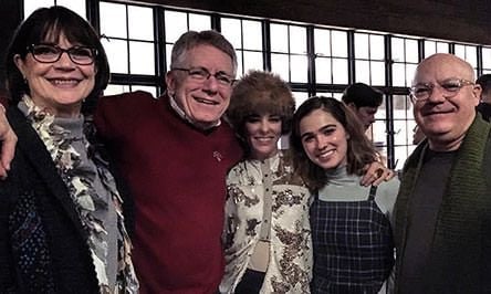 Parker Posey and Haley Lu Richardson with Mayor Jim Lienhoop